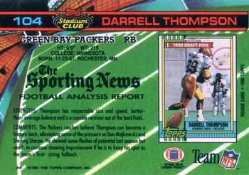 1991 Stadium Club #104 Darrell Thompson Back