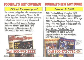 1991 Stadium Club #NNO The Sporting News Offer Back