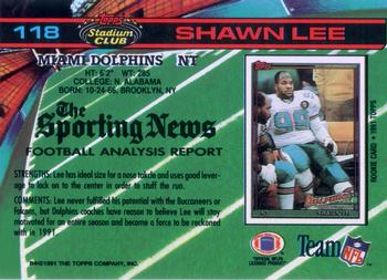 1991 Stadium Club #118 Shawn Lee Back
