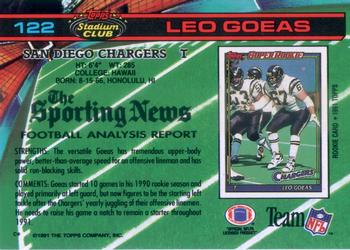 1991 Stadium Club #122 Leo Goeas Back