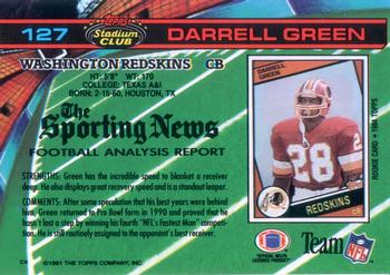 1991 Stadium Club #127 Darrell Green Back