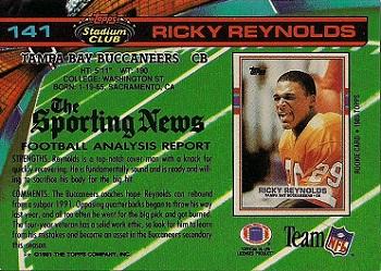 1991 Stadium Club #141 Ricky Reynolds Back