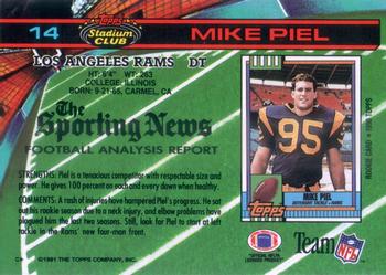 1991 Stadium Club #14 Mike Piel Back