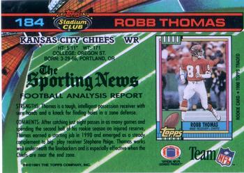 1991 Stadium Club #184 Robb Thomas Back