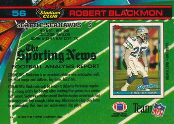 1991 Stadium Club #56 Robert Blackmon Back
