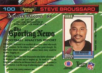 1991 Stadium Club #100 Steve Broussard Back