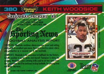 1991 Stadium Club #380 Keith Woodside Back
