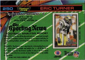 1991 Stadium Club #250 Eric Turner Back