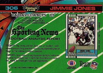 1991 Stadium Club #306 Jimmie Jones Back