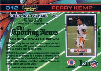 1991 Stadium Club #312 Perry Kemp Back