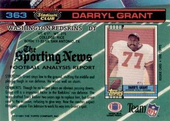 1991 Stadium Club #363 Darryl Grant Back