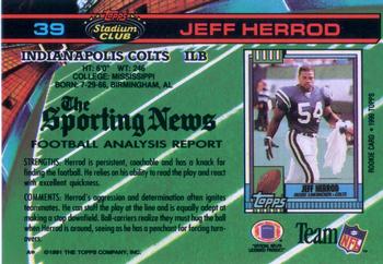 1991 Stadium Club #39 Jeff Herrod Back