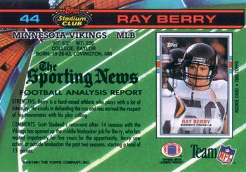 1991 Stadium Club #44 Ray Berry Back