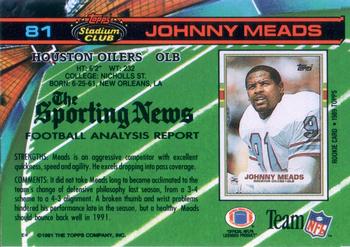 1991 Stadium Club #81 Johnny Meads Back