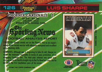 1991 Stadium Club #126 Luis Sharpe Back