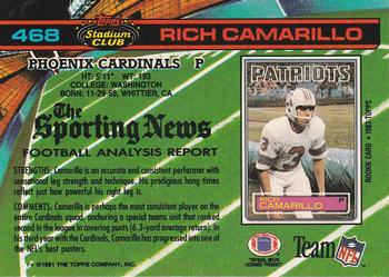 1991 Stadium Club #468 Rich Camarillo Back