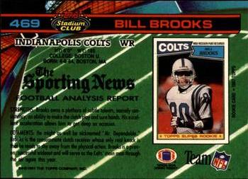 1991 Stadium Club #469 Bill Brooks Back
