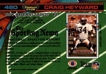 1991 Stadium Club #480 Craig Heyward Back