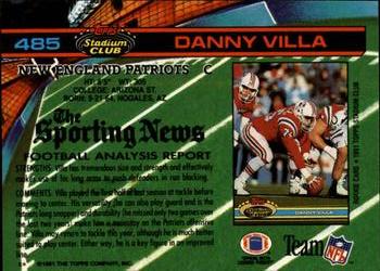 1991 Stadium Club #485 Danny Villa Back