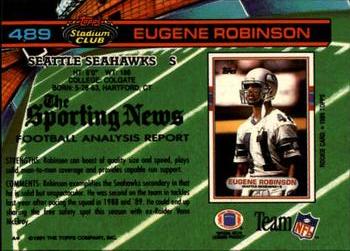 1991 Stadium Club #489 Eugene Robinson Back