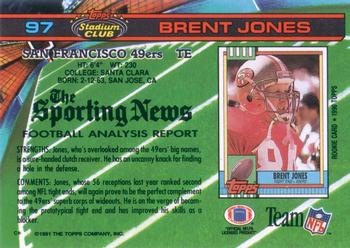 1991 Stadium Club #97 Brent Jones Back