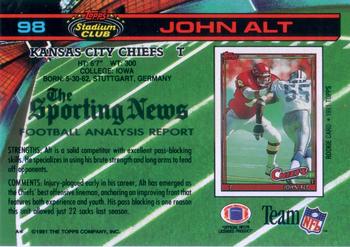 1991 Stadium Club #98 John Alt Back