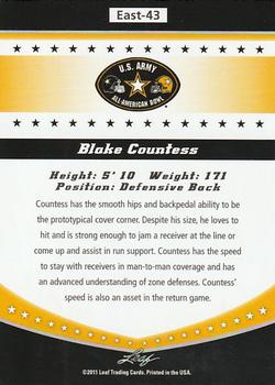 2011 Leaf Army All-American Bowl - Bowl Week Edition #East-43 Blake Countess Back