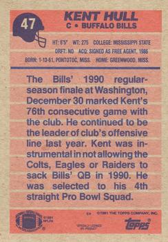 1991 Topps #47 Kent Hull Back