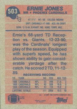 1991 Topps #503 Ernie Jones Back