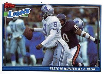 1991 Topps #635 Lions Team Leaders/Results Front
