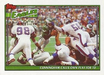 1991 Topps #648 Eagles Team Leaders/Results Front