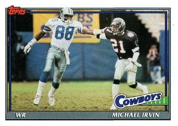 1991 Topps #368 Michael Irvin Front