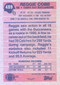 1991 Topps #489 Reggie Cobb Back