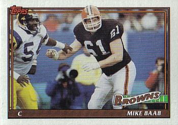 1991 Topps #596 Mike Baab Front