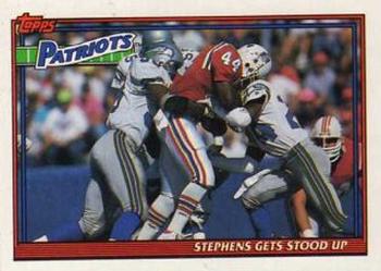 1991 Topps #644 Patriots Team Leaders/Results Front