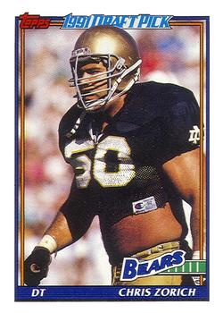 1991 Topps #177 Chris Zorich Front