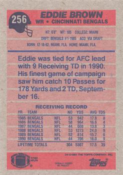 1991 Topps #256 Eddie Brown Back