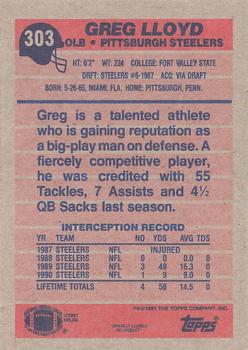 1991 Topps #303 Greg Lloyd | Trading Card Database