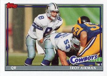 1991 Topps #371 Troy Aikman Front