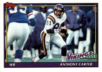 1991 Topps #391 Anthony Carter Front