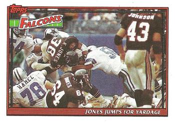 1991 Topps #628 Falcons Team Leaders/Results Front