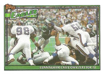 1991 Topps #648 Eagles Team Leaders/Results Front