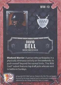 2022 Wild Card Matte - Weekend Warrior Crimson/Black/Orange #WW-10 David Bell Back