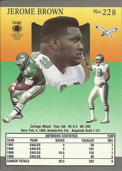 1991 Ultra #228 Jerome Brown Back