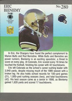 1991 Ultra #280 Eric Bieniemy Back