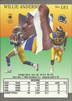 1991 Ultra #181 Willie Anderson Back