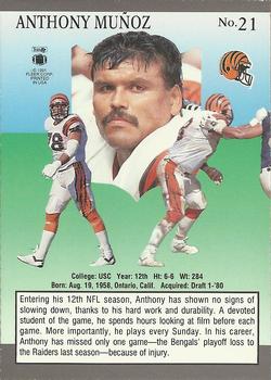 1991 Ultra #21 Anthony Munoz Back