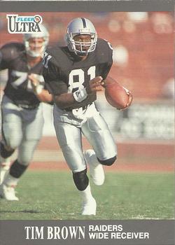 1991 Ultra #77 Tim Brown Front