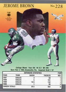 1991 Ultra #228 Jerome Brown Back