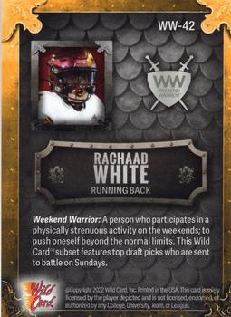 2022 Wild Card Matte - Weekend Warrior Gold/Silver/Red #WW-42 Rachaad White Back